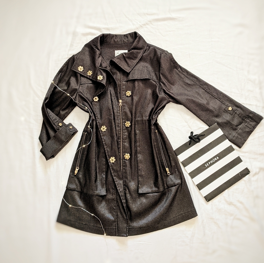 Pinstripe 3/4 Length Trench (XS)